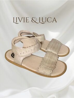 Livie & and Luca gold metallic beige Sandals girl’s shoes size 13